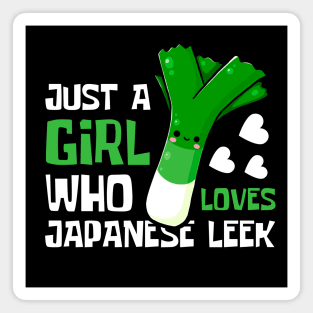 Just A Girl Who Loves Japanese Leek Cute Magnet